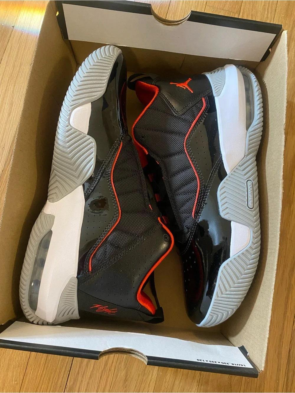 Jordan Men's Black and Red Basketball Shoes